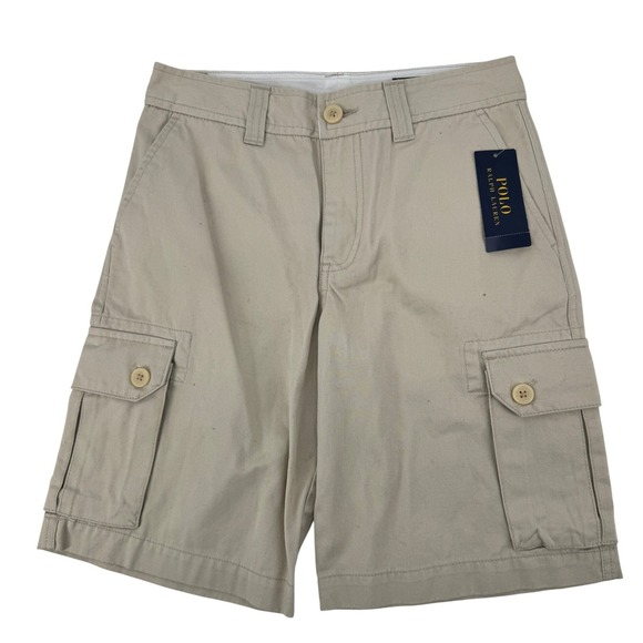 Polo Ralph Lauren Pants - Polo Ralph Lauren Womens Cargo Shorts 12 New Basic Sand Beige Cotton Chino‎